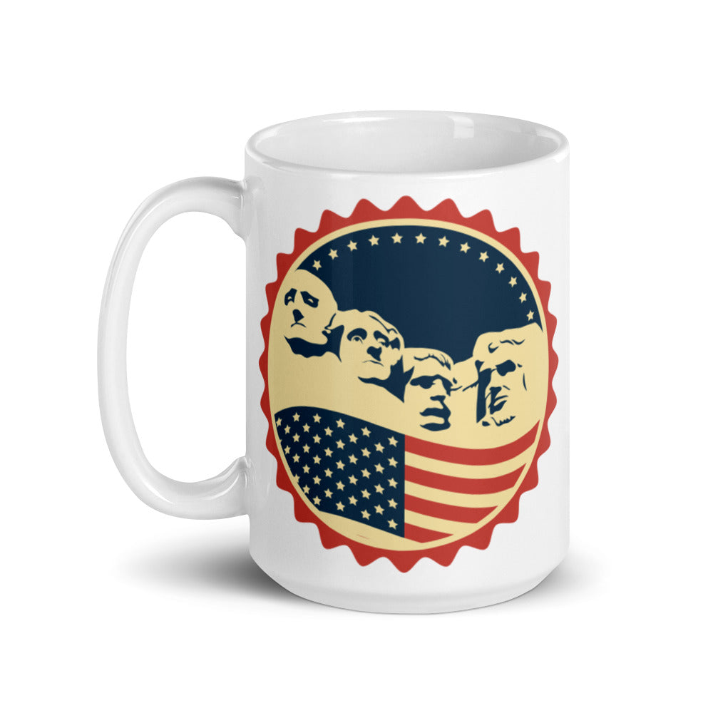 Mount Rushmore Red, White, And Blue Mug – Mount Rushmore Coffee Company
